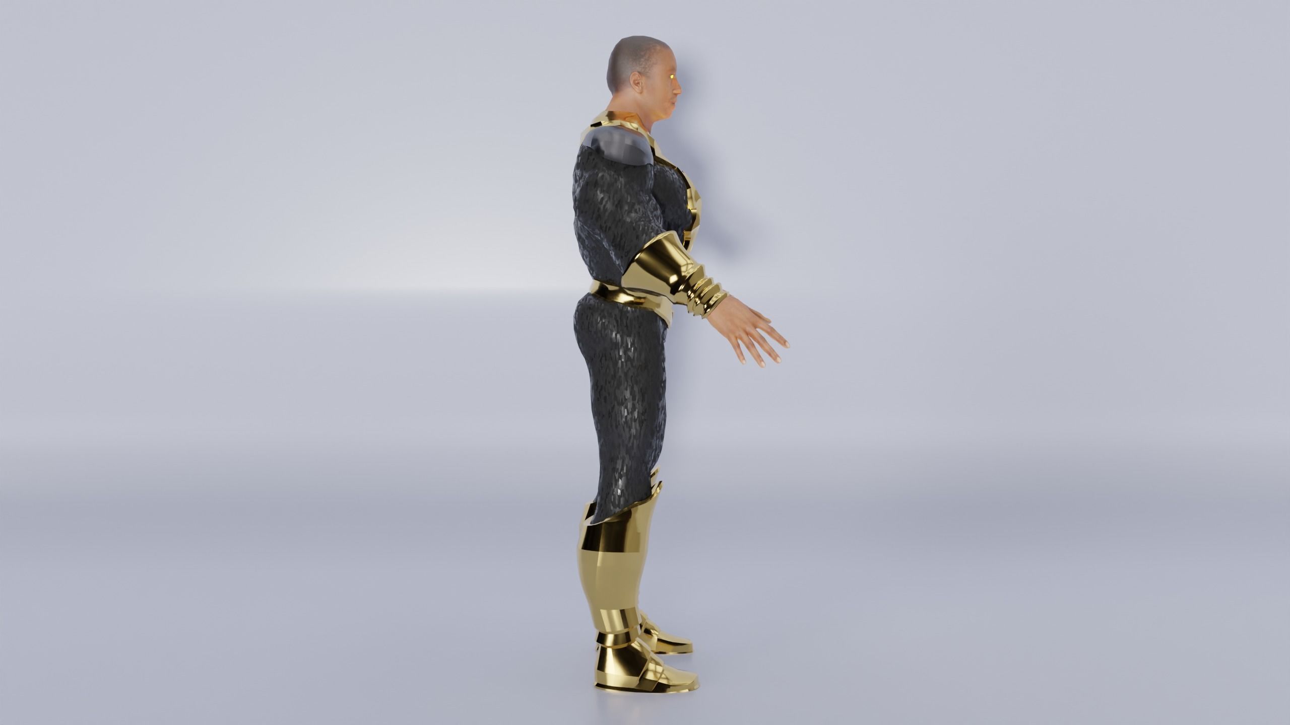 BlackAdam 3D Model RIGGED 3D model_6