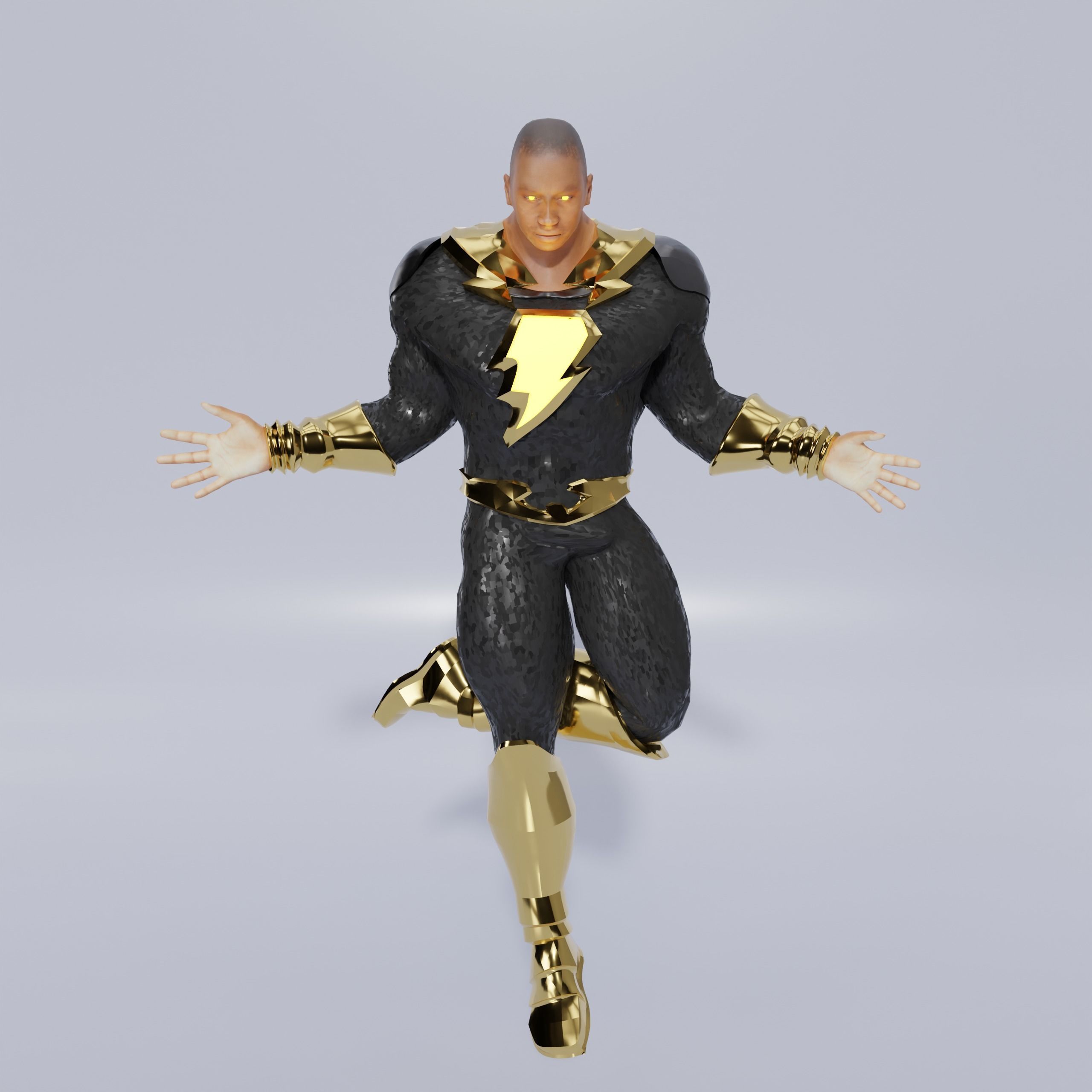 BlackAdam 3D Model RIGGED 3D model_1