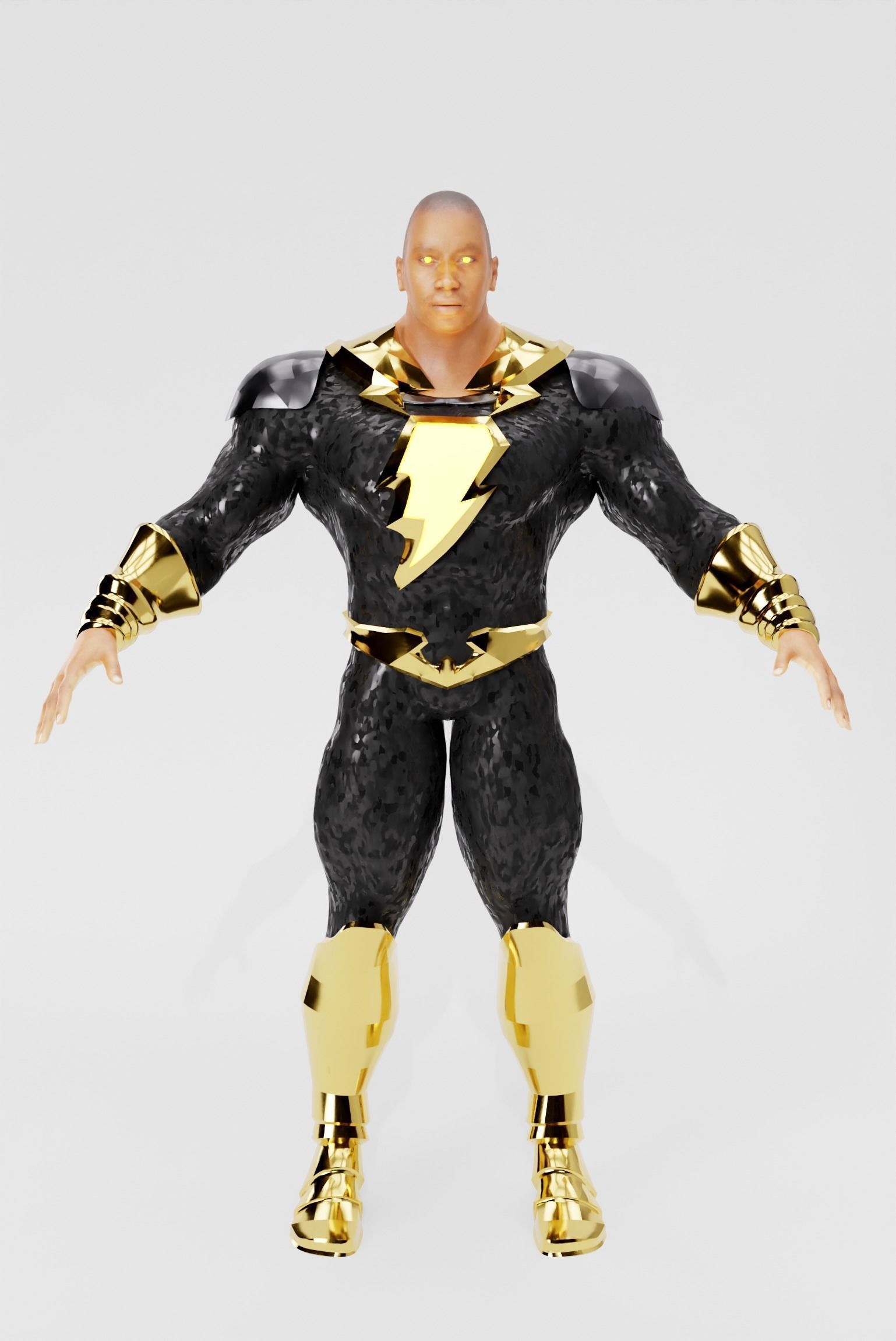 BlackAdam 3D Model RIGGED 3D model_3