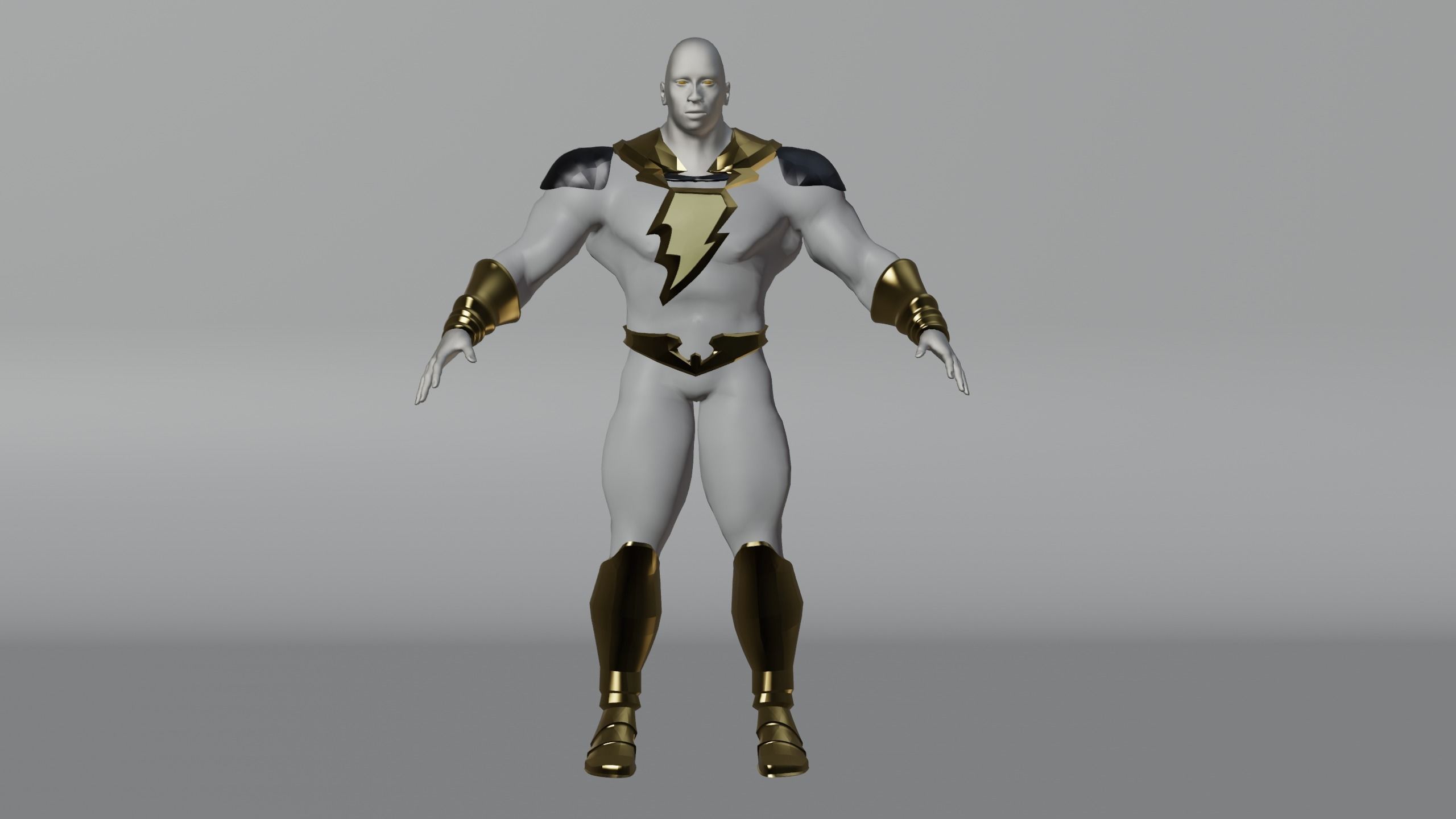 BlackAdam 3D Model RIGGED 3D model_8