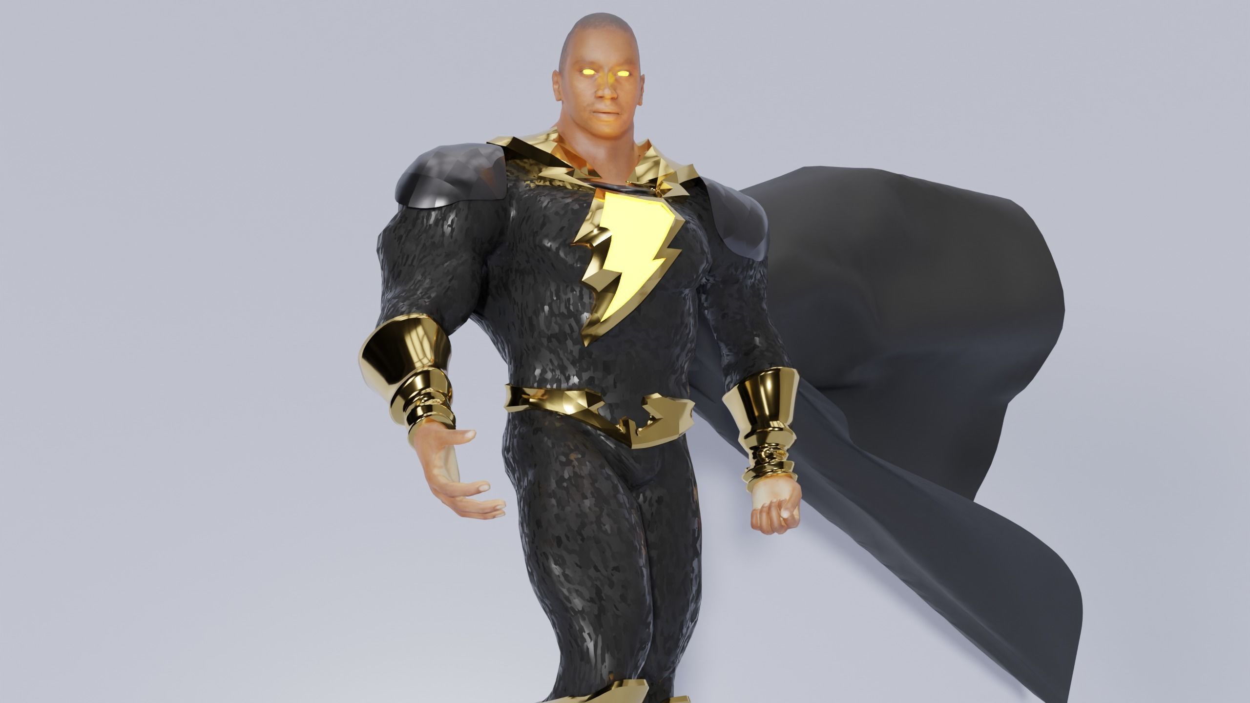 BlackAdam 3D Model RIGGED 3D model_2