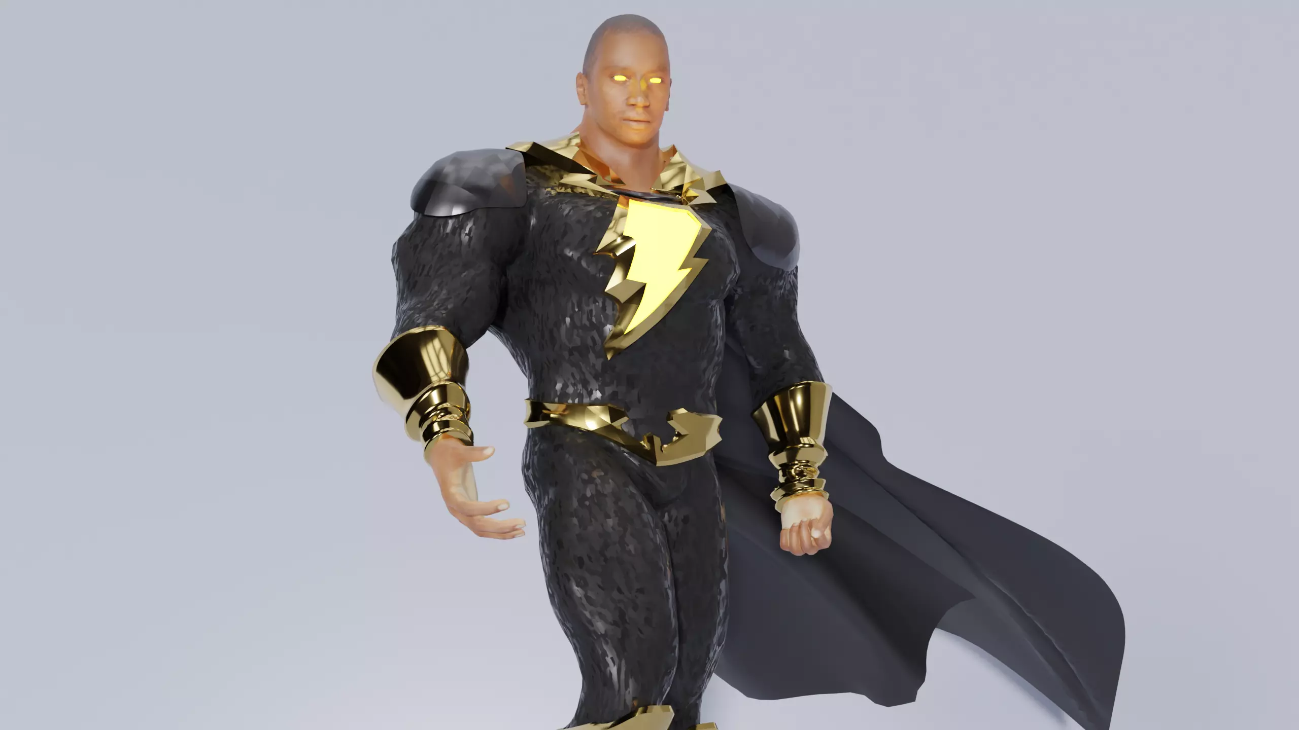 BlackAdam 3D Model RIGGED 3D model_0
