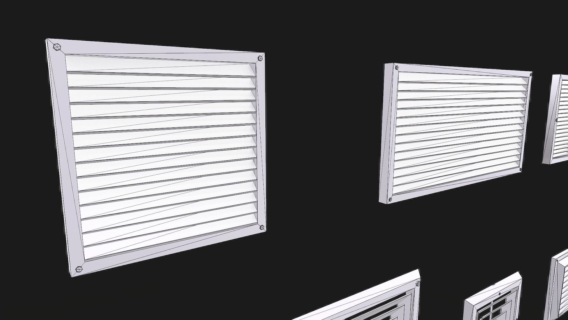 Air Vent Systems Old Low-poly 3D model_10
