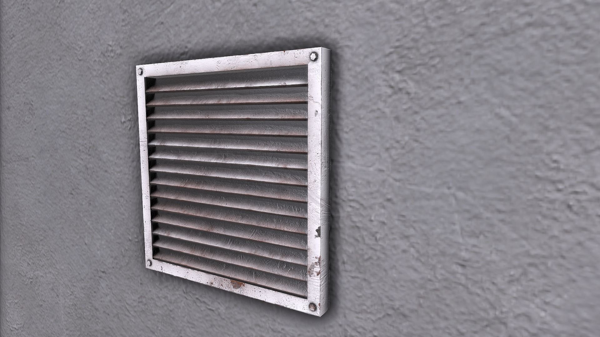 Air Vent Systems Old Low-poly 3D model_7