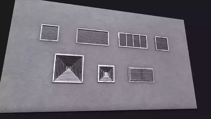Air Vent Systems Old Low-poly 3D model