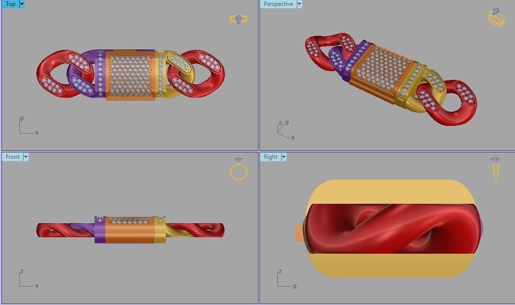 Cuban Link Chain Necklace 3D print model_8