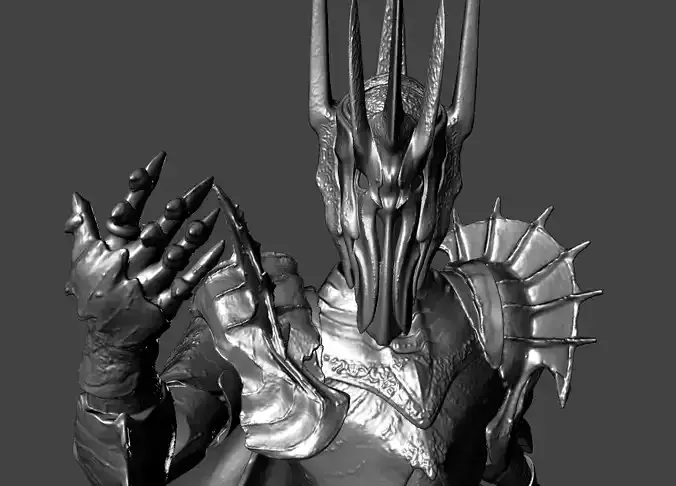 SAURON THE DARK LORD LOTR LORD OF THE RINGS HI-POLY STL 3D print model