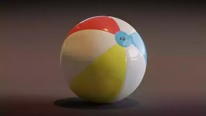 Beach Ball Low-poly 3D model