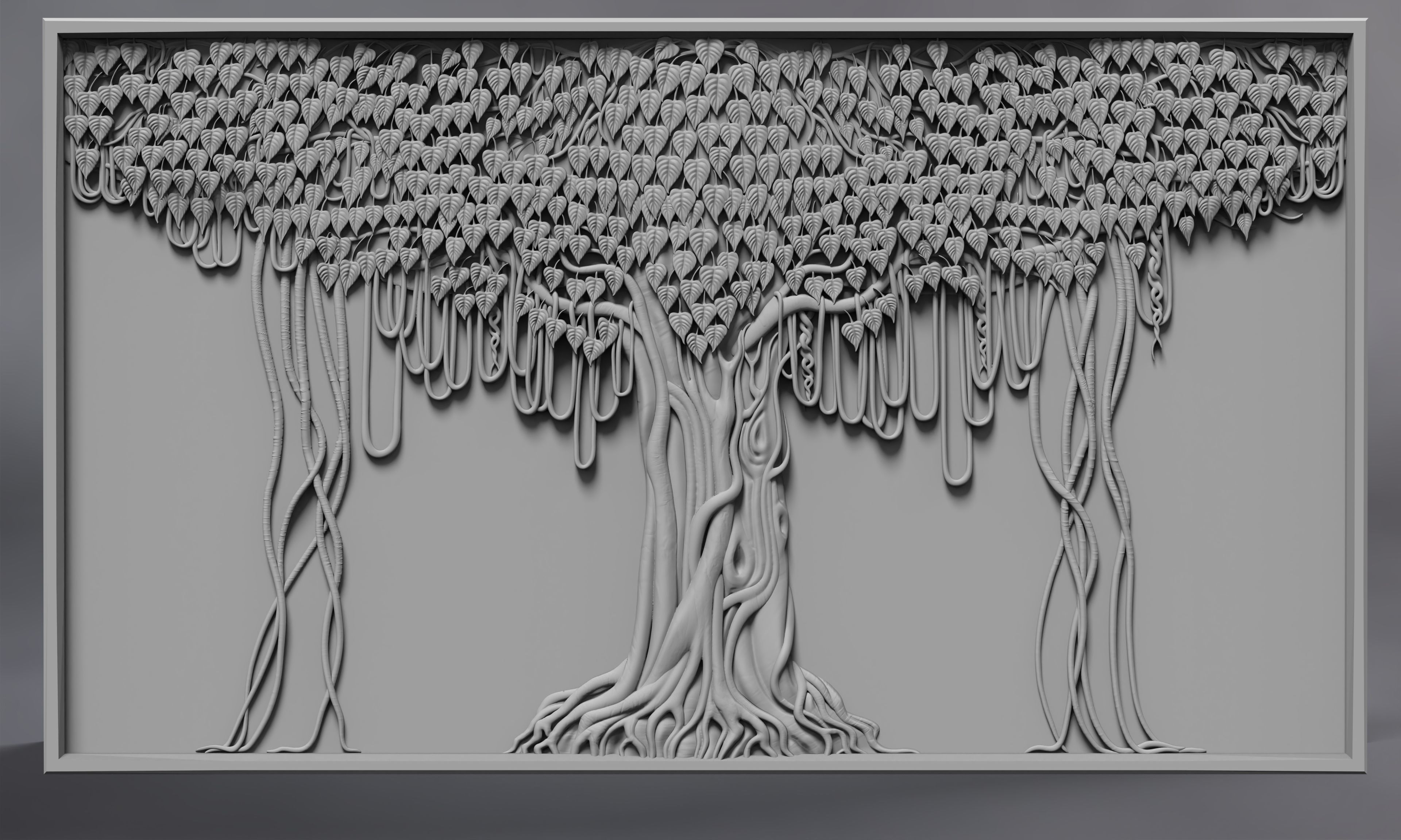 Buddha Botree for decoration 3D print model_10