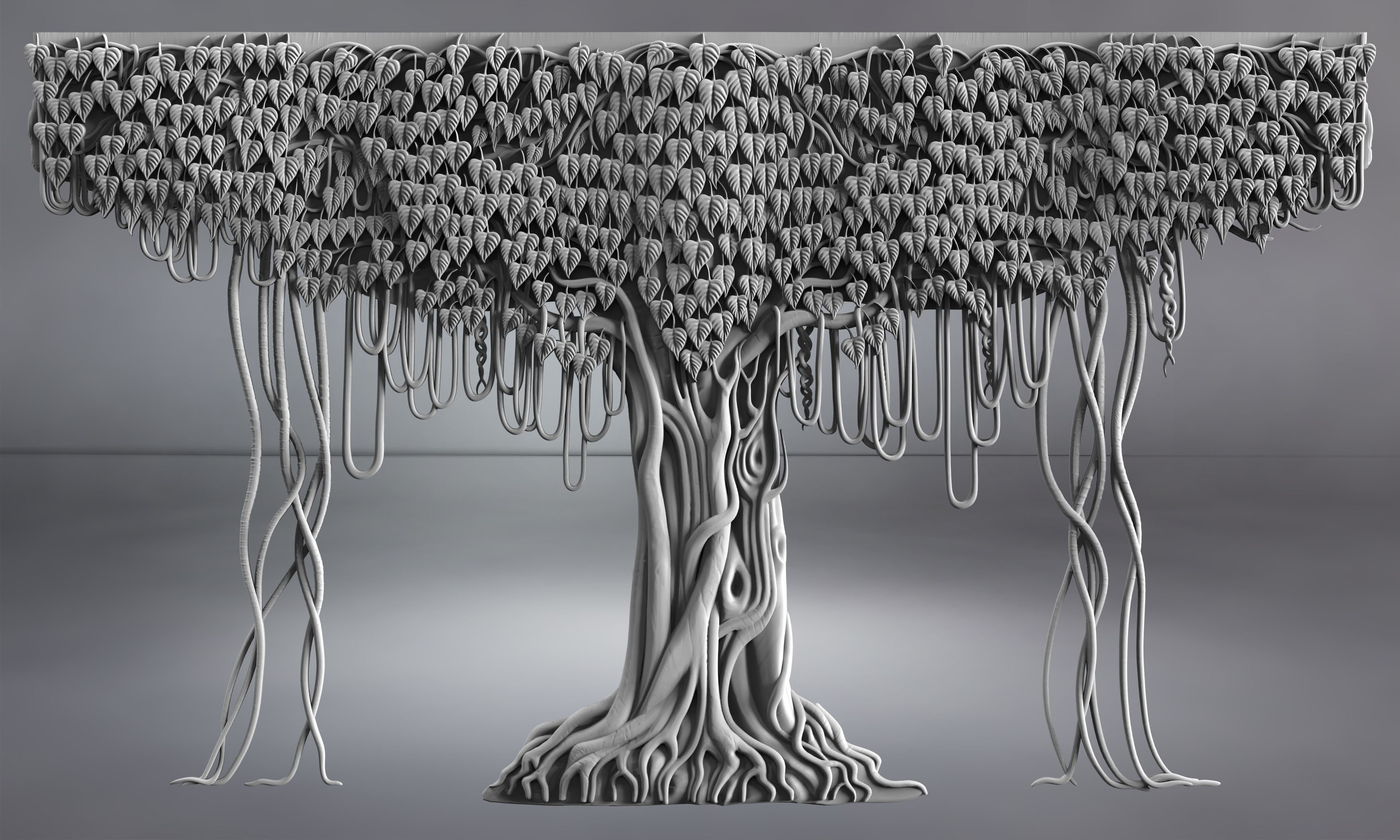 Buddha Botree for decoration 3D print model_4