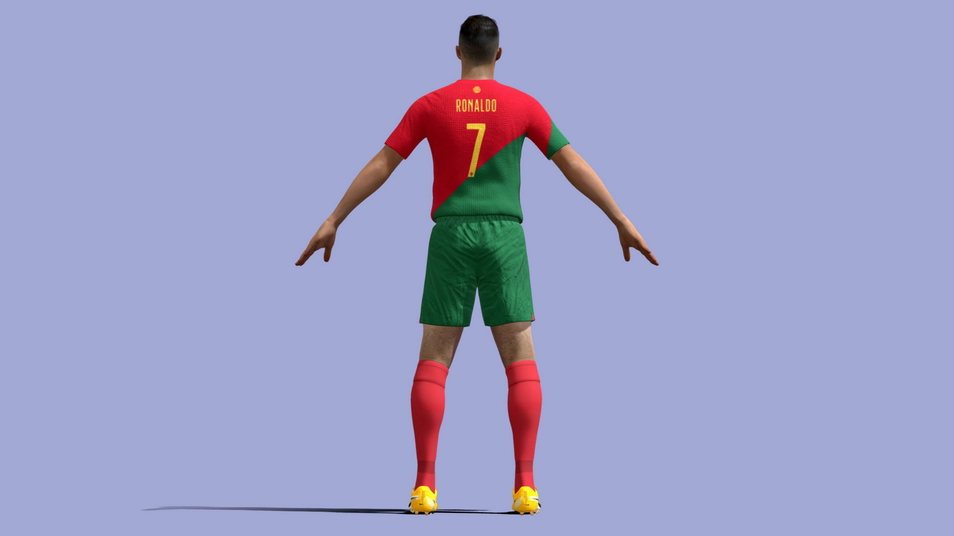 3D Rigged Cristiano Ronaldo Portugal Worldcup 2022 3D model_2