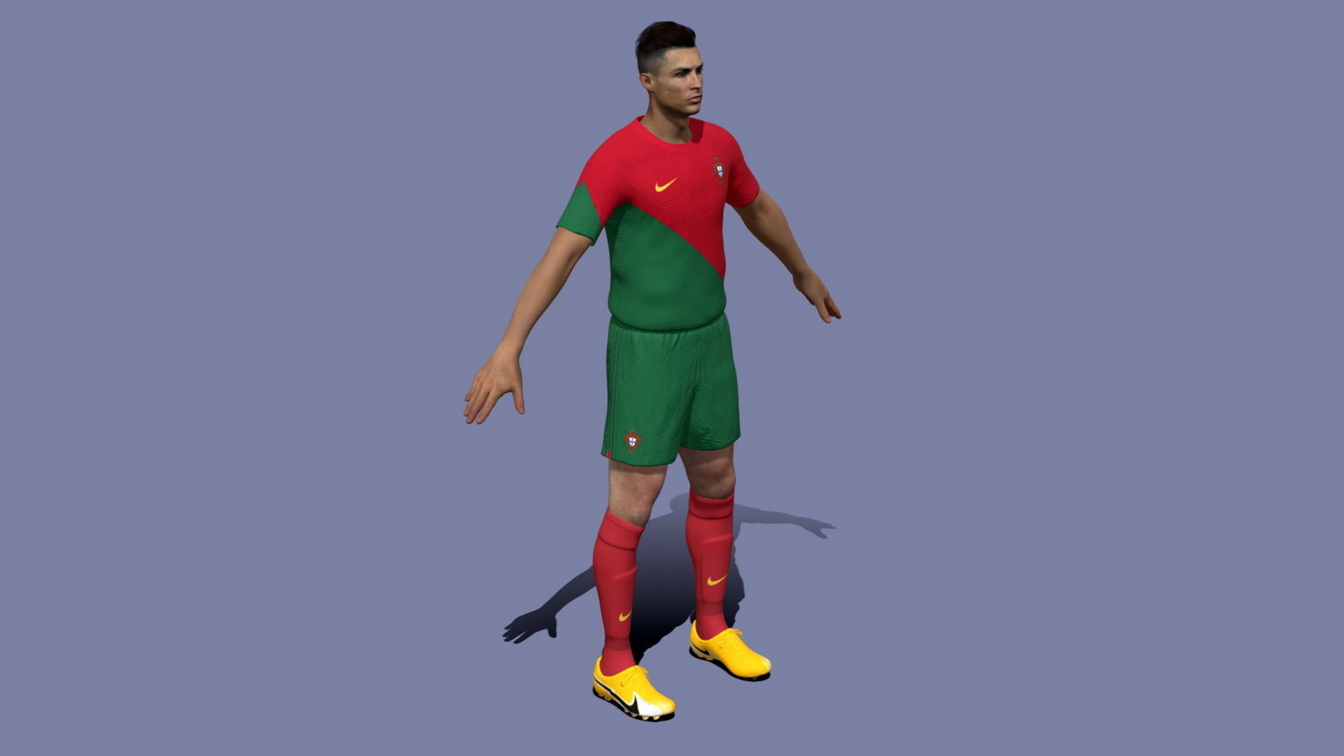 3D Rigged Cristiano Ronaldo Portugal Worldcup 2022 3D model_3