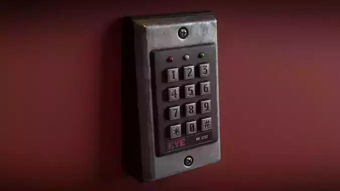 Keypad Lock Low-poly 3D model