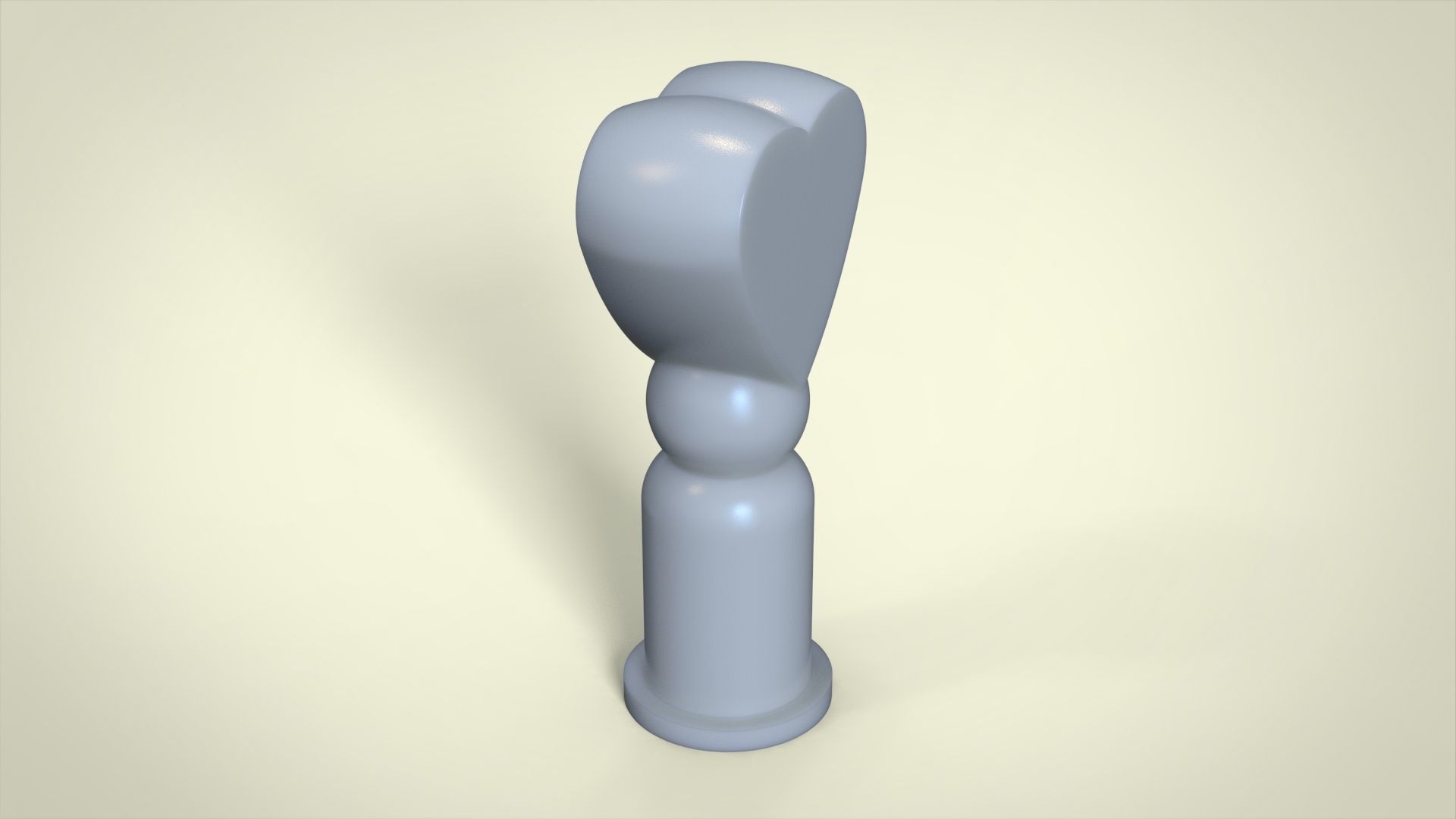 Heart candle for silicone mold 3D print model_2