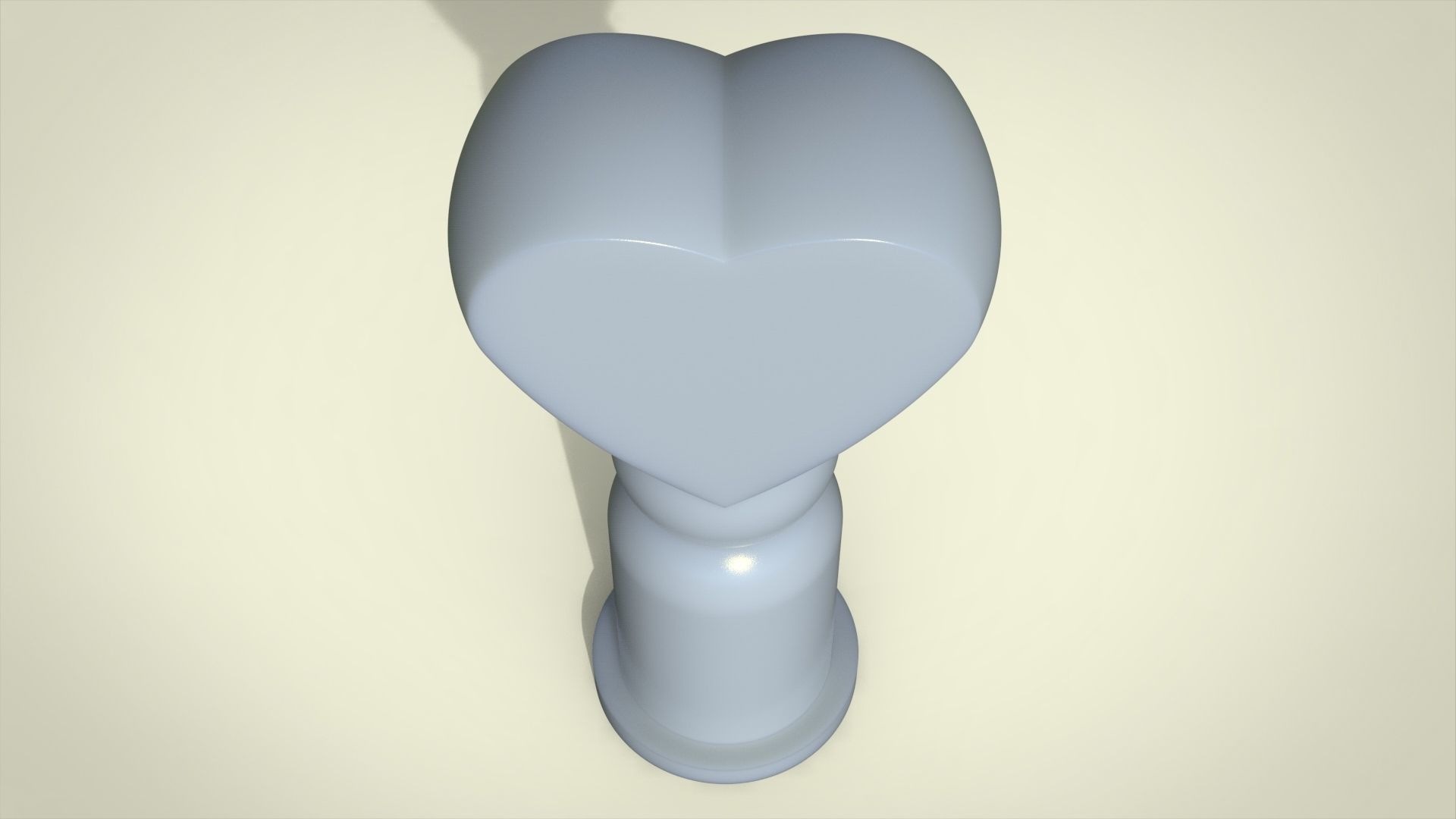 Heart candle for silicone mold 3D print model_1