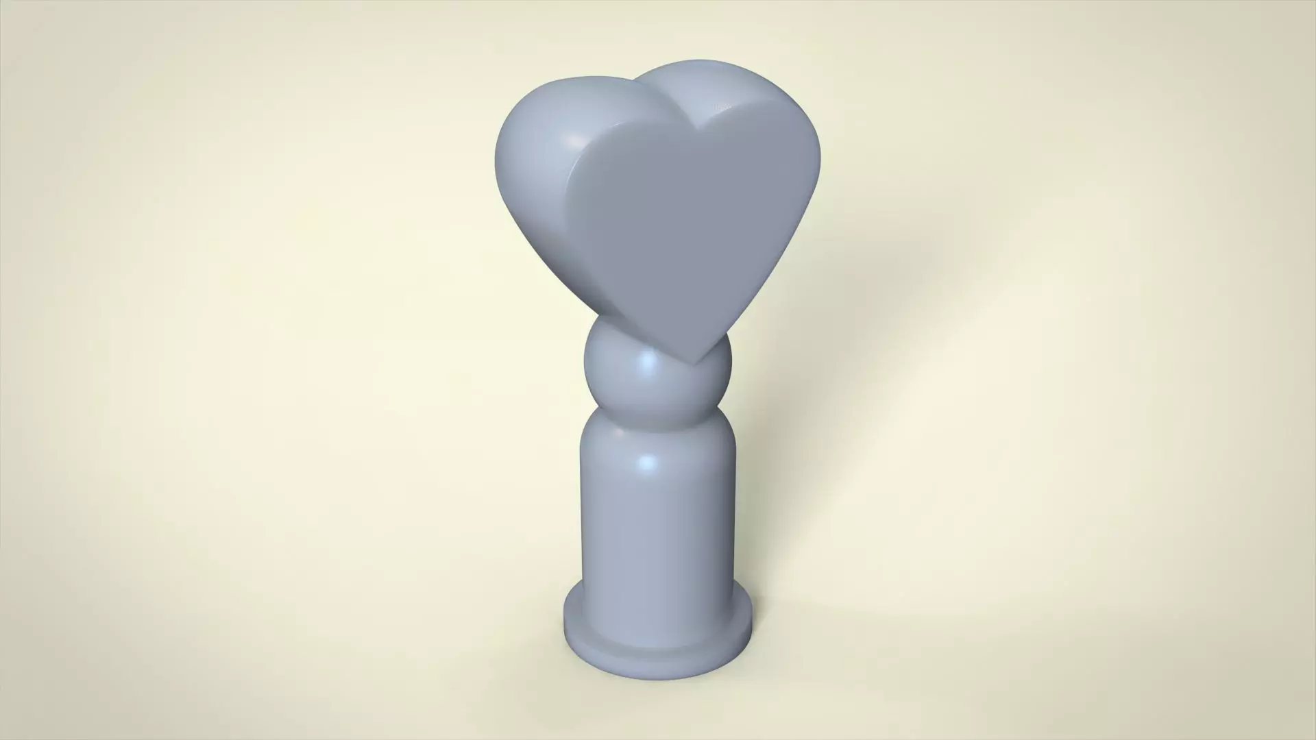 Heart candle for silicone mold 3D print model_0