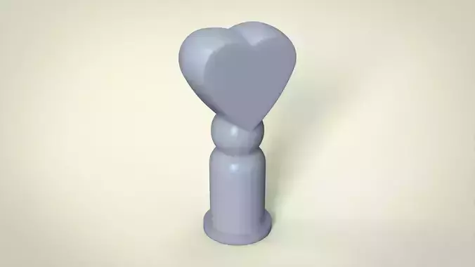 Heart candle for silicone mold