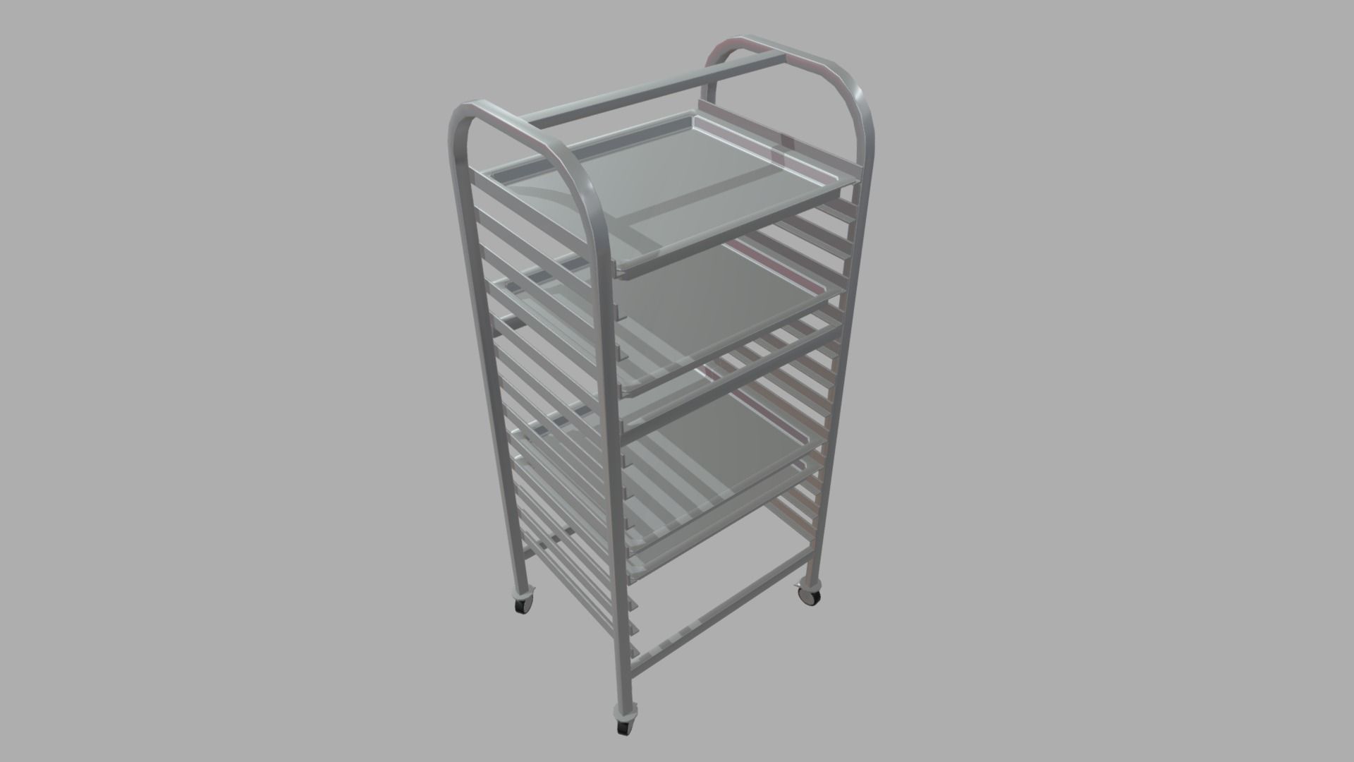 3d Model Tray Rack 3D model Tray Rack Trolley VR / AR / low-poly | CGTrader