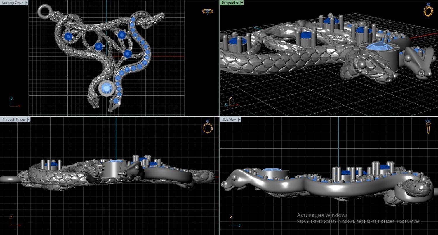 snakes flory 3D print model_5