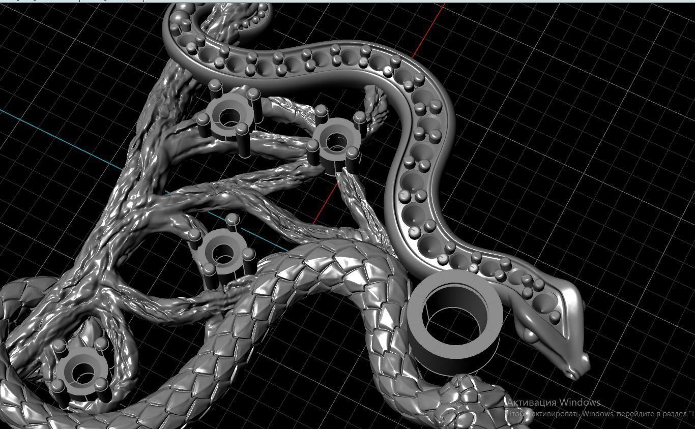 snakes flory 3D print model_4