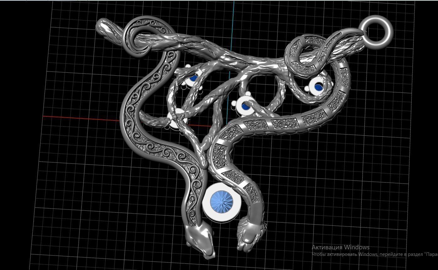 snakes flory 3D print model_3