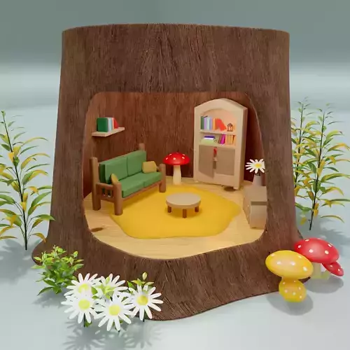 Tree stump Study Room 