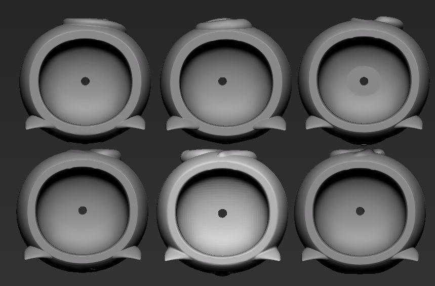 Kit of six vase in the shape of a cat 3D print model_7