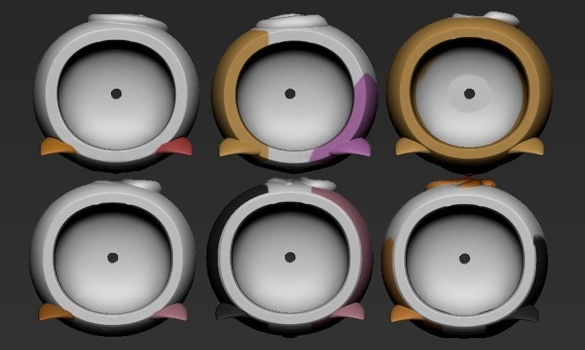 Kit of six vase in the shape of a cat 3D print model_2