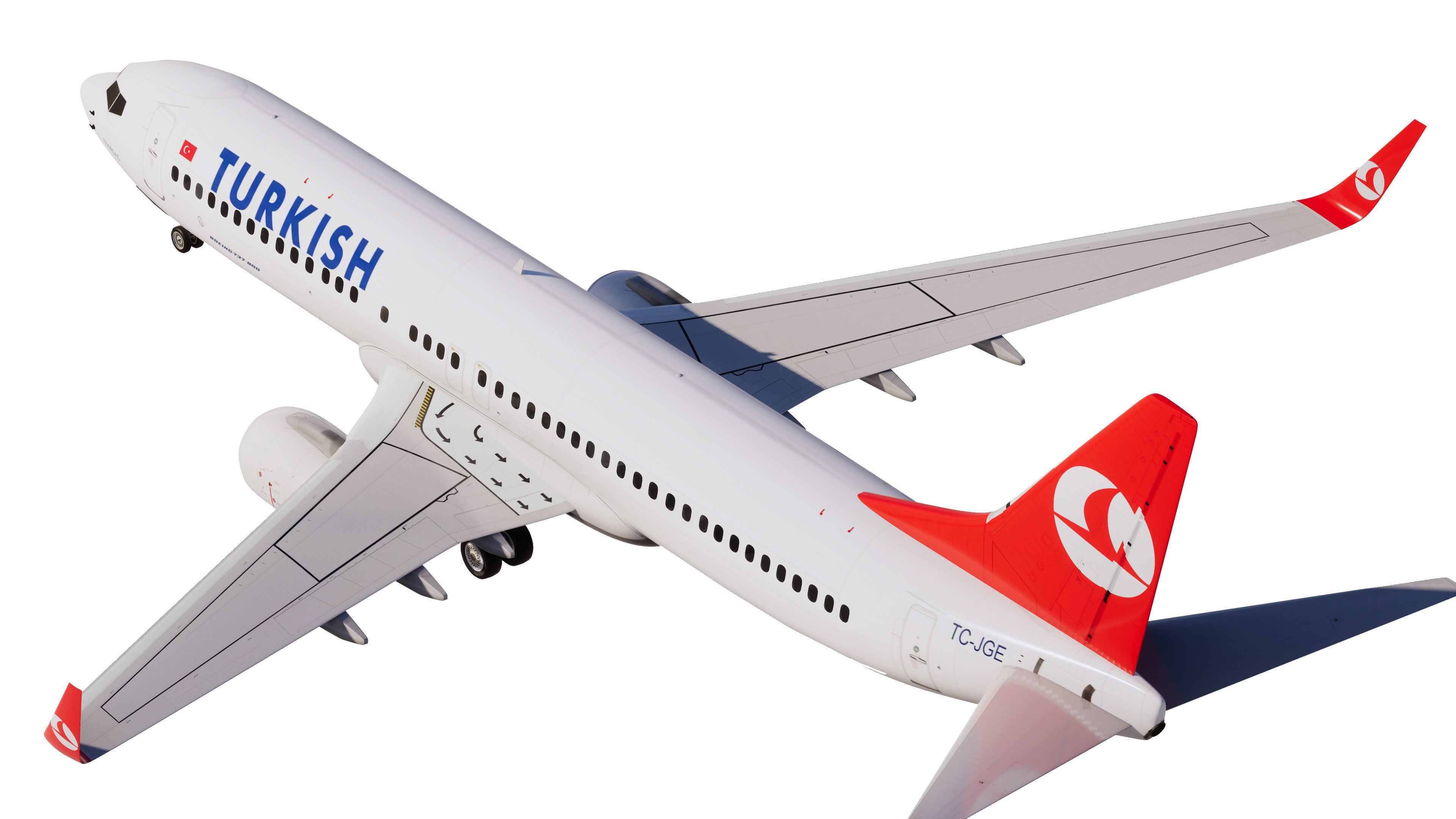 Turkish Airlines Boeing 737-800 3D model | CGTrader