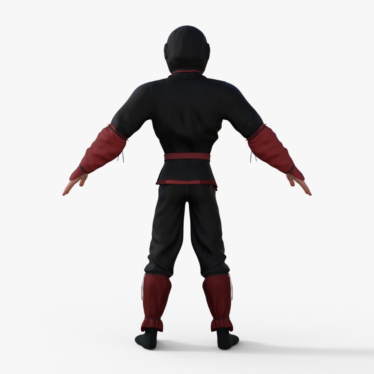 Ninja Character Rigged 3D model_14