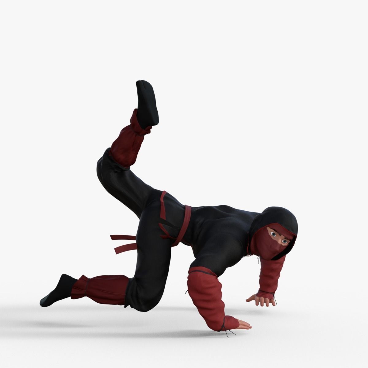 Ninja Character Rigged 3D model_3