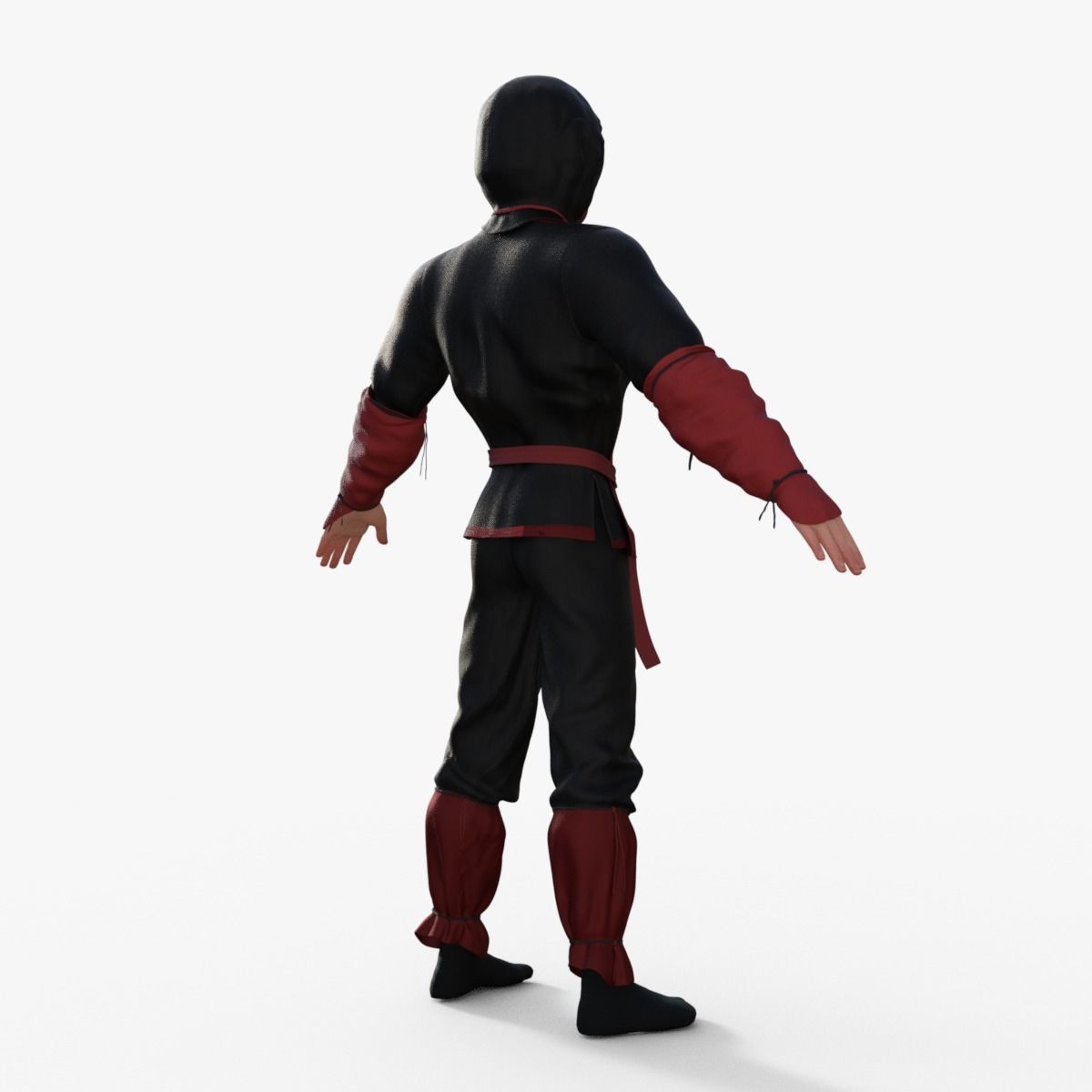 Ninja Character Rigged 3D model_15