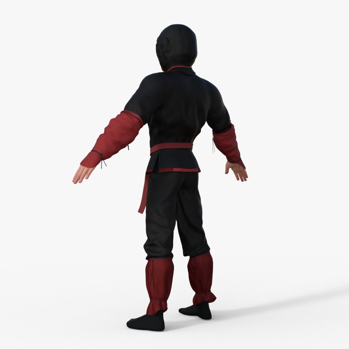 Ninja Character Rigged 3D model_13
