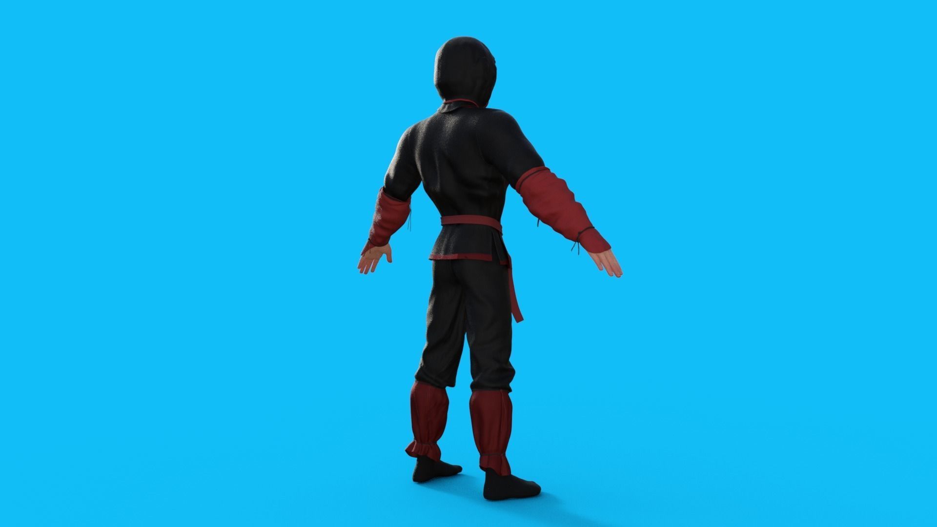Ninja Character Rigged 3D model_23