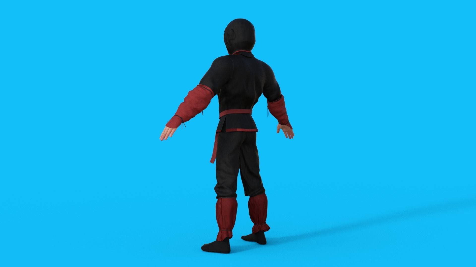 Ninja Character Rigged 3D model_21