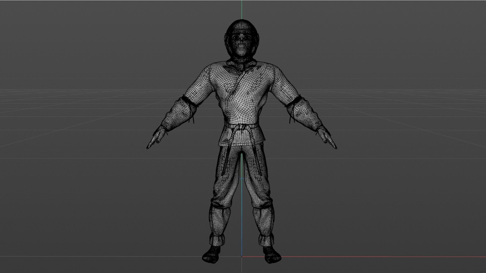 Ninja Character Rigged 3D model_31
