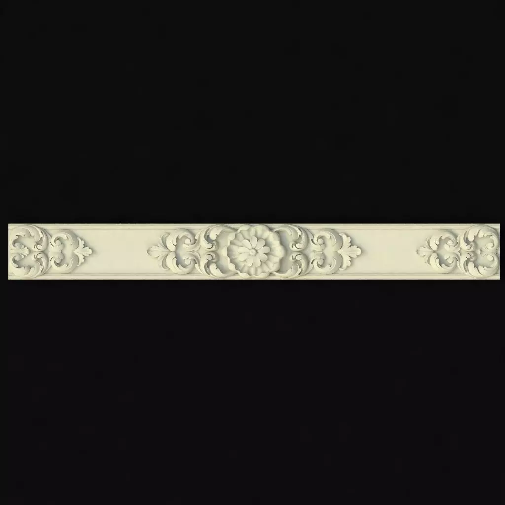 Central decor ornament for furniture 3D model_0