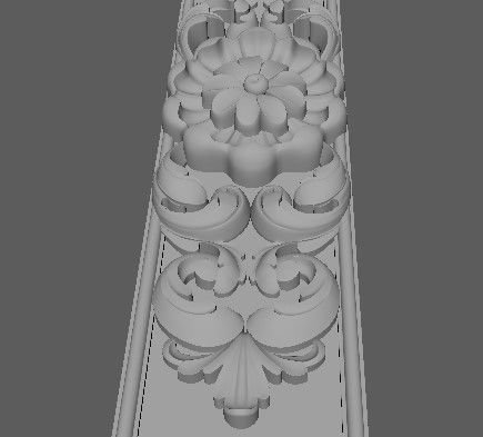 Central decor ornament for furniture 3D model_2