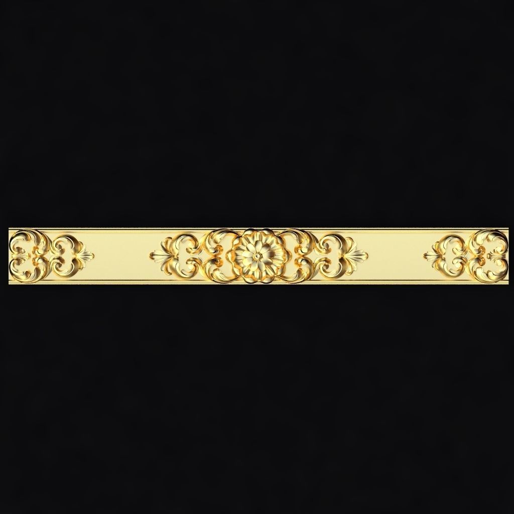 Central decor ornament for furniture 3D model_1