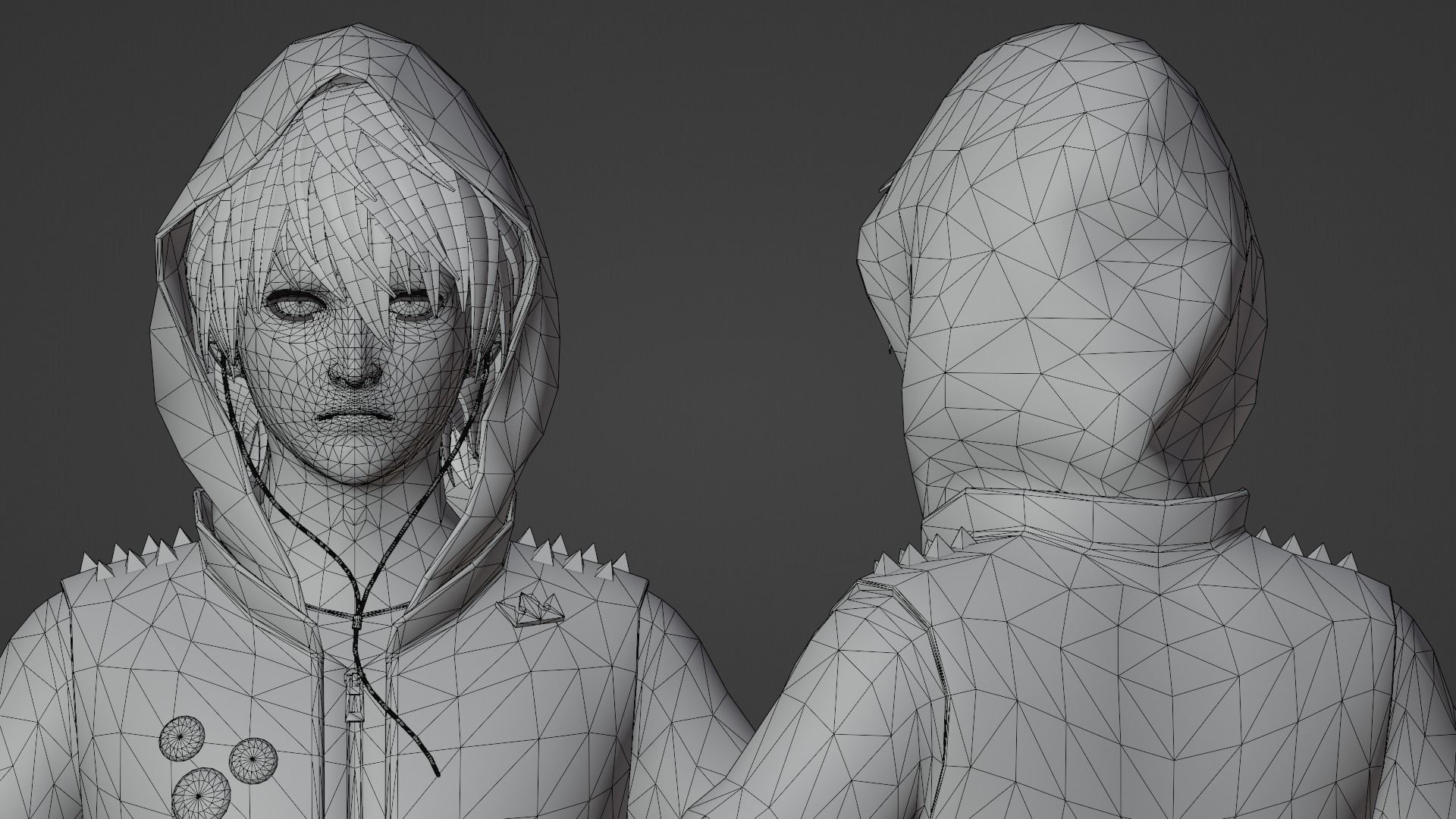 Fantasy Cool Guy With Sword Low-poly 3D model_10