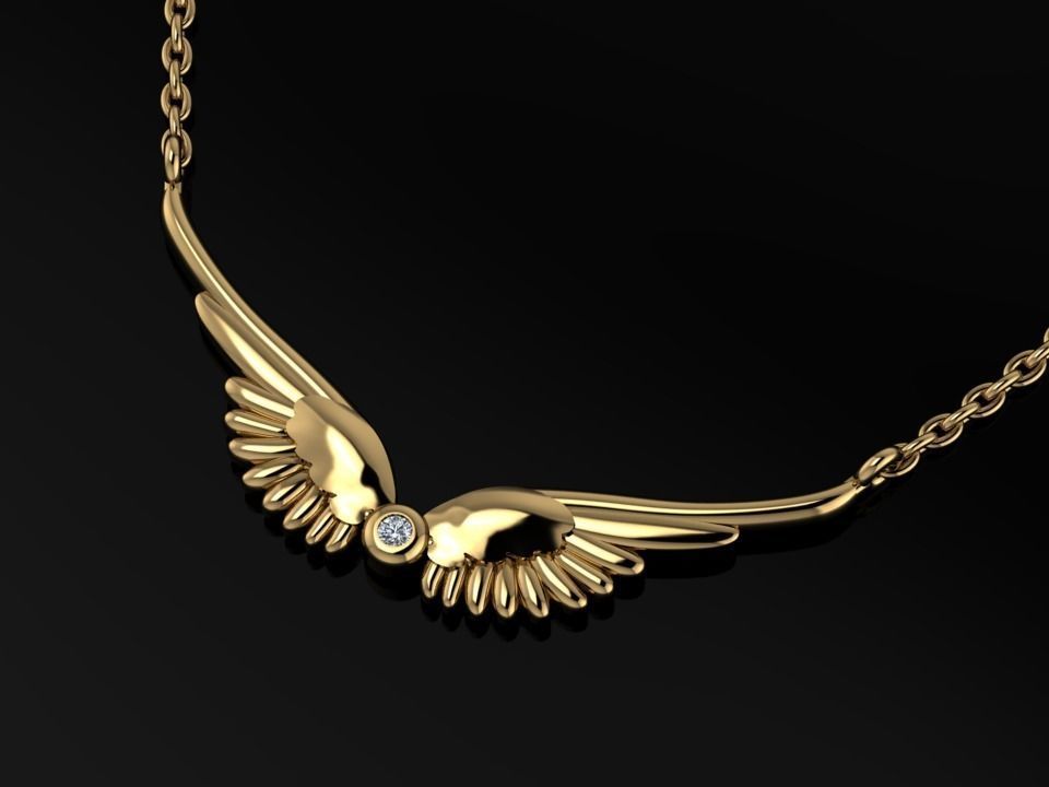 Pendant Wing 3D print model_2