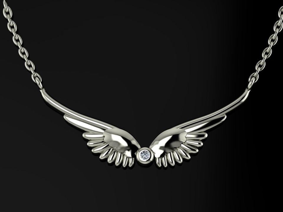 Pendant Wing 3D print model_1