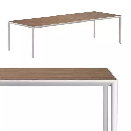 MARINO ALUMINUM RECTANGULAR DINING TABLE