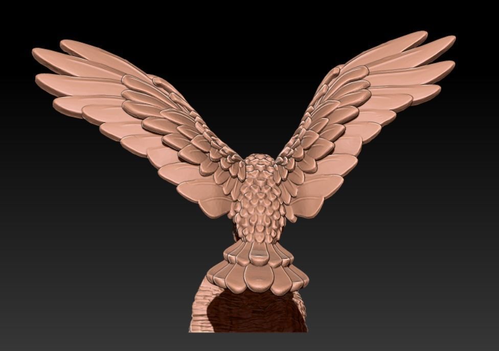 Crow miniature  3D print model_2