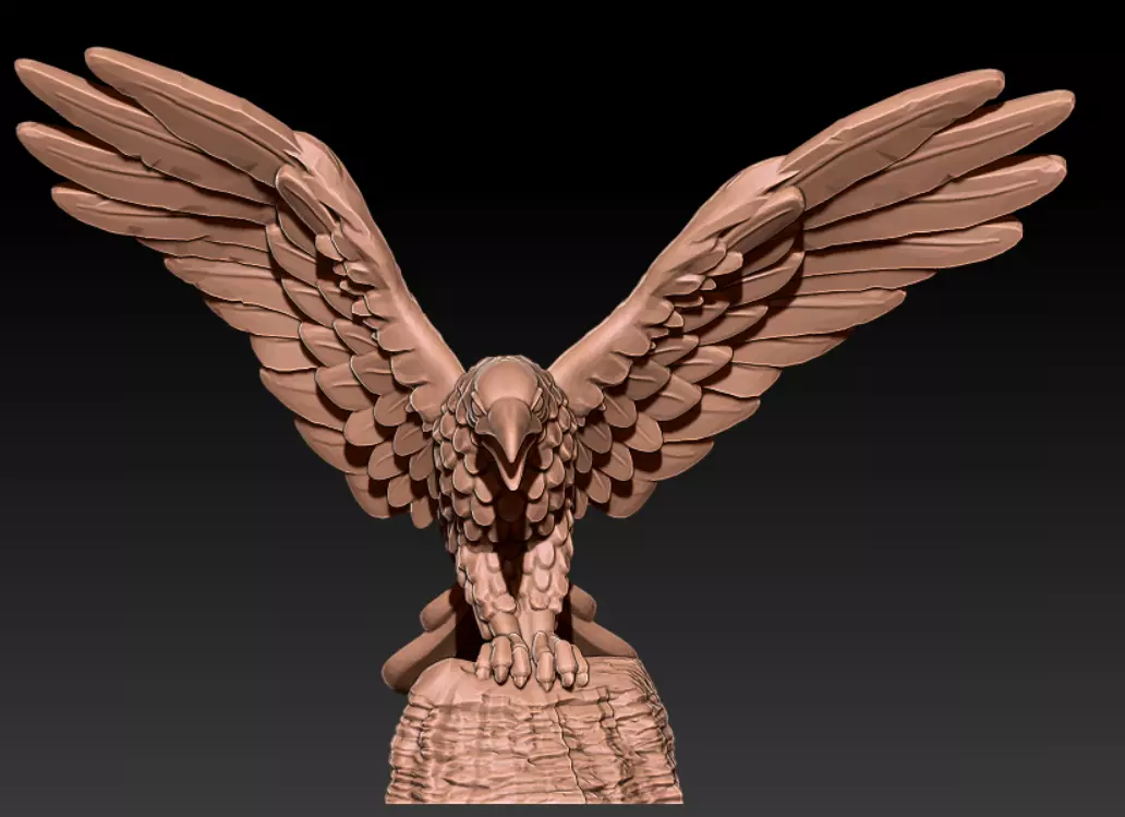 Crow miniature  3D print model_0