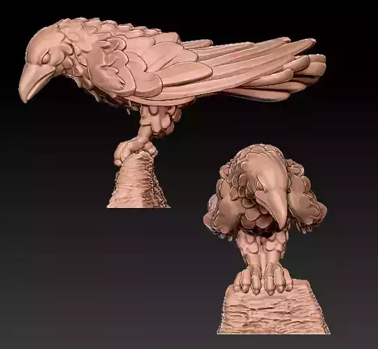 Crow miniature