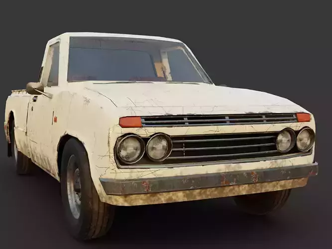 Toyota pick up truck Low-poly 3D model