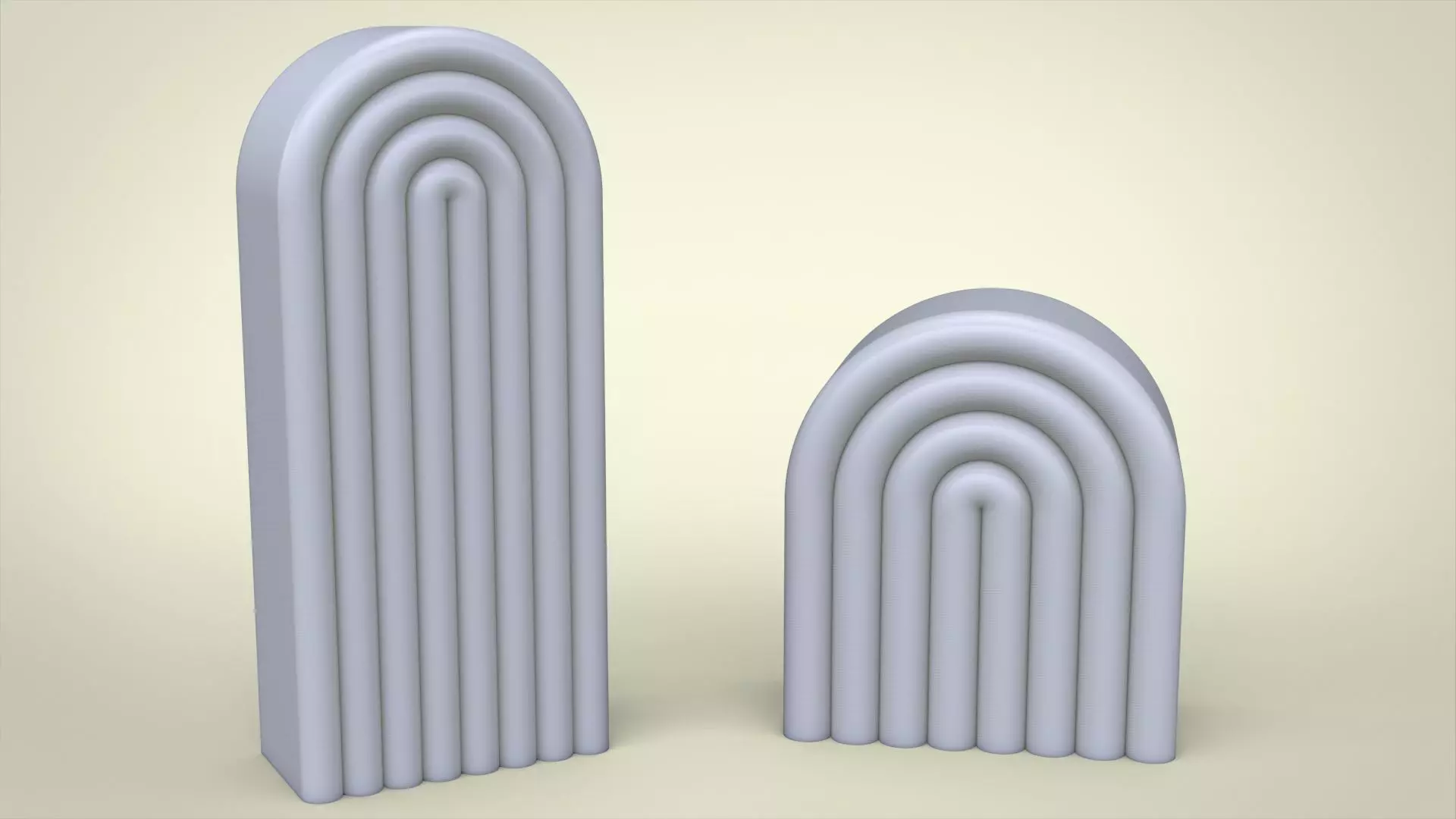Tall arch candle for silicone mold 3D print model_0