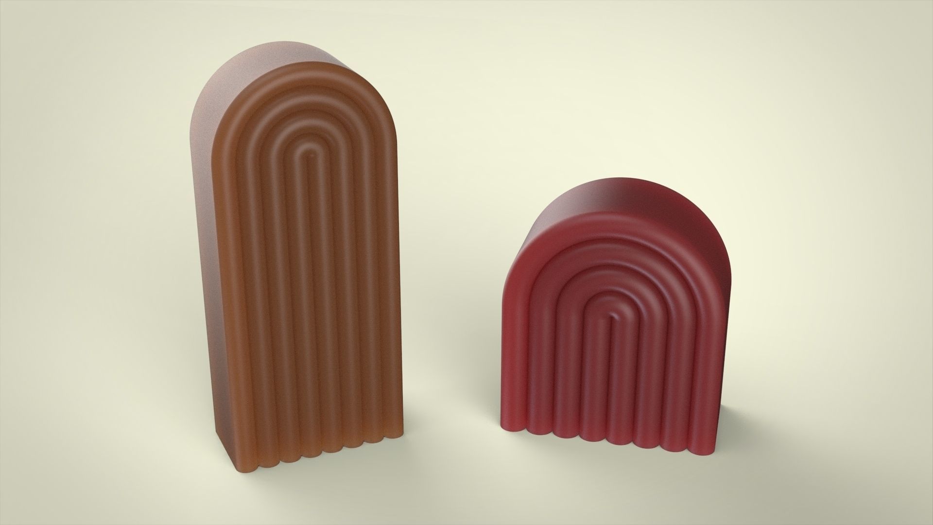 Tall arch candle for silicone mold 3D print model_2