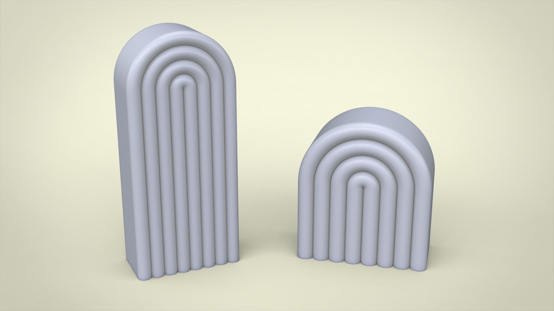Tall arch candle for silicone mold 3D print model_4